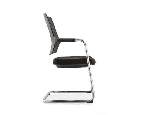 Стайл 2 CF / хром / черная ткань / спинка черный пластик (Черный)