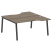Рабочая станция криволинейная Metal System Style БА.РАС-СА-2.1 1600x1835x750 (Дуб Наварра/Серый металл)