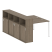 Рабочая станция с опорным шкафом-купе Metal System Style БП.РС-СШК-4.2 1610x2332x1098 (Дуб Наварра/Серый металл)