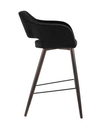 Стул барный Саймон велюр черный (Стул барный Саймон черный)