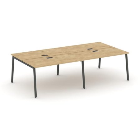 Рабочая станция 2-х сторонняя SN-4A.DRS-032 (2360х1232х750) (Тиквуд Светлый/Металл Антрацит)