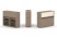 Тумба двойная + низкая надставка ES.NB.2N-2 (1500х410х1135) (Латте/Тиквуд Светлый)