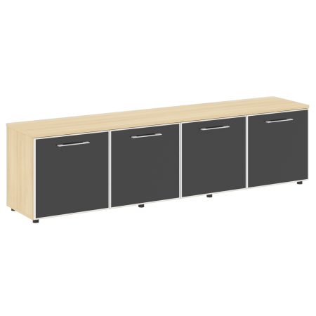 Тумба модульная черные двери LT.TS 4.6 2200x450x580 (Акация Лорка)