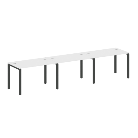 Рабочая станция на 3 раб. места Metal System Style БП.СМ-3.2 3600x720x750 (Белый/Антрацит металл)