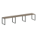 Рабочая станция Metal System Style БО.СМ-3.3 4200x720x750 (Дуб Наварра/Серый металл)