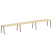 Рабочая станция на 3 рабочих места на А-образном м/к Metal System Style БА.СМ-3.5 5400x720x750 (Дуб наварра/Серый металл)