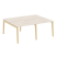 Рабочая станция на деревянных опорах Onix Wood OW.D.RS-4.1.8 1960x1635x750 (Тиквуд Светлый/Дуб Темный)