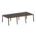 Рабочая станция на 6 рабочих места на А-образном м/к Metal System Style БА.СМ-6.1 3000x1475x750 (Дуб наварра/Серый металл)
