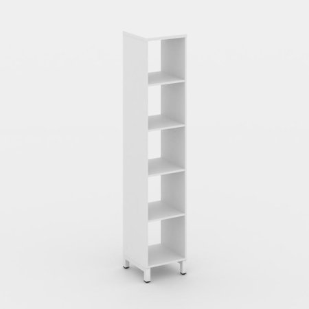 Каркас стеллажа 5 ярусов SN.KS-510 (387х400х1982) (Белый/Металл Белый)