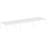 Рабочая станция на 6 раб. мест Metal System Style БП.СМ-6.5 5400x1475x750 (Дуб Наварра/Серый металл)