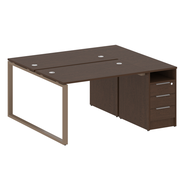 Рабочая станция Metal System Style БО.РС-СТП-2.2 1612x1475x750 (Венге Цаво/Мокко металл)