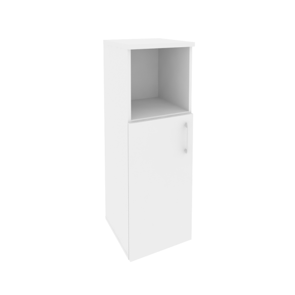 Шкаф средний узкий левый Onix O.SU-2.1L 400x420x1207 (Белый Бриллиант)