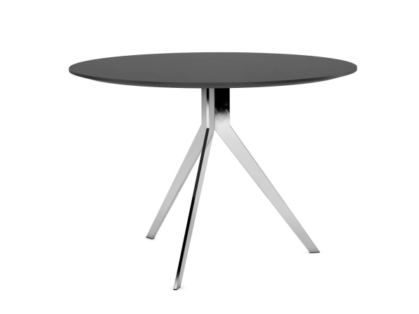 Стол переговоров круглый SUPERJET (1100х1100х740) (Черный матовый)