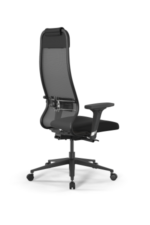 Кресло для руководителя Метта SynchroSit 10 B1-111D - X2+UMF(X1) /Ub00/Wh00/D02P(M24.B11.G19.W02) (Черный)