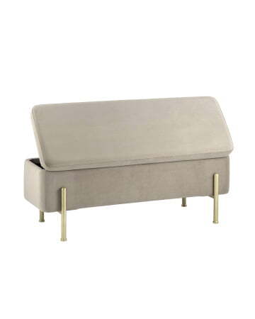 Банкетка Болейн с ящиком велюр бежевый (Банкетка Болейн бежевый)