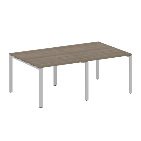 Переговорный стол 2 столешницы Metal System Style БП.ПРГ-2.1 2000x1235x750 (Вяз/Серый металл)