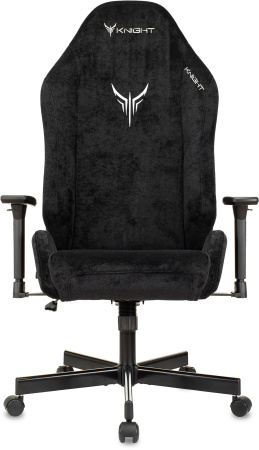 Кресло игровое Knight N1 Fabric черный Light-20 с подголов. крестов. металл (Черный)