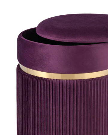 Пуф Миранда с ящиком велюр сливовый (Пуф Миранда сливовый)
