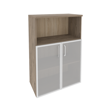 Шкаф средний широкий Onix O.ST-2.2R 800x420x1207 (Тиквуд Темный)