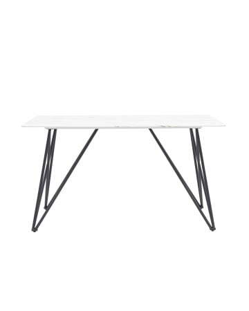 Стол обеденный Сакраменто 140*90 белый стеклянный (Стол обеденный Сакраменто белый)