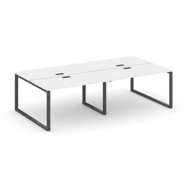 Рабочая станция 2-х сторонняя SN-6O.DRS-054 (3160х1632х750) (Белый/Металл Антрацит)