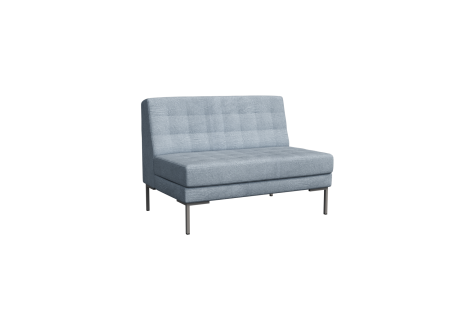 Диван без подлокотников двухместный FR-D-02 (Enzo 994/Металл Серый)