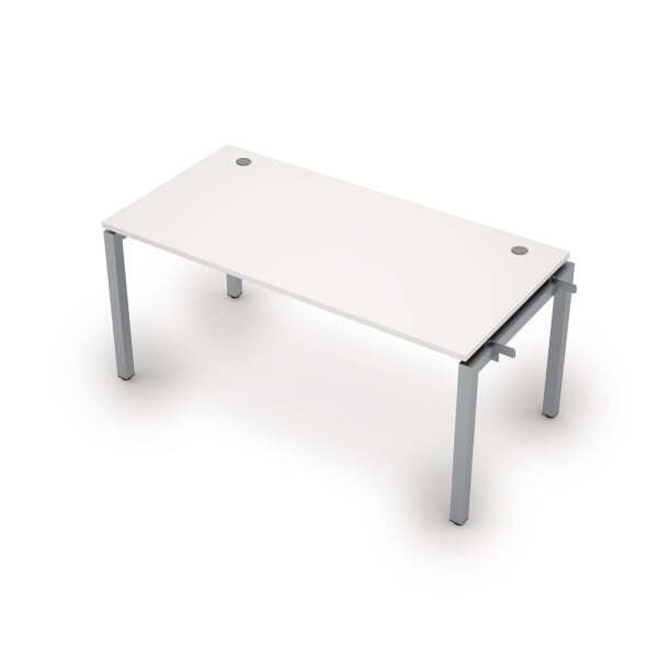 6МБН.5184 Линейная бенч-система, начальный модуль (1600x800x750) (Белый/Алюминий матовый)