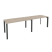 Рабочая станция на П-образном м/к Onix O.MP-RS-2.3.7 2760x720x750 (Тиквуд Темный/Белый Металл)