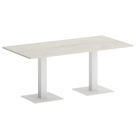 Стол прямоугольный VR.SP-5-180.2 1800x900x750 (Дуб Наварра/Белый Металл)