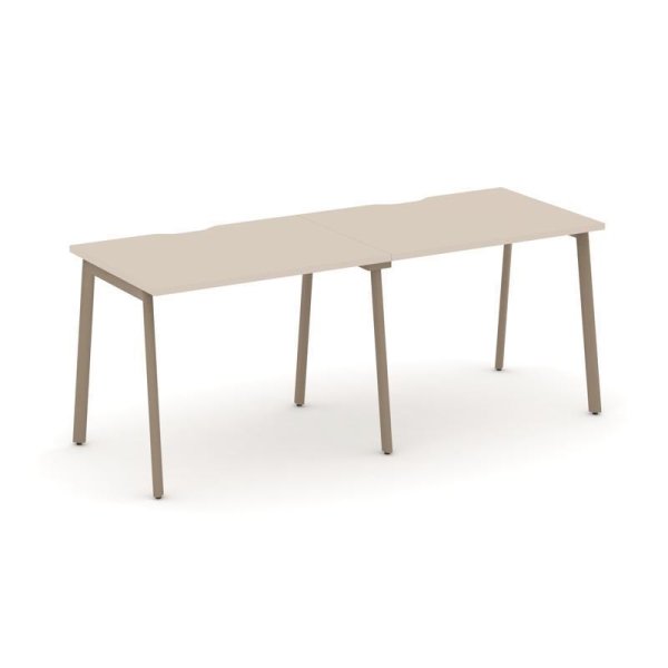 Рабочая станция 2 места ES.RS-2.1-VP (1960х730х750) (Капучино/Металл Латте)