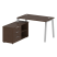 Рабочая станция с тумбой на А-образном м/к Metal System Style БА.РС-СТС-2.2 (L) 1300x1520x750 (Дуб наварра/Серый металл)