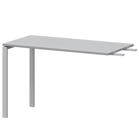 Бриф-приставка на металлокаркасе Арго-М АМ-120.60 1200x600x760 (Серый/Белый)