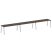 Рабочая станция на 3 рабочих места на А-образном м/к Metal System Style БА.СМ-3.5 5400x720x750 (Дуб наварра/Серый металл)