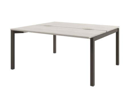 Стол-тандем на металлокаркасе, начальная секция Solution D-421 1600x1432x750 (Акация Морава/ТрюфельКоричневый)