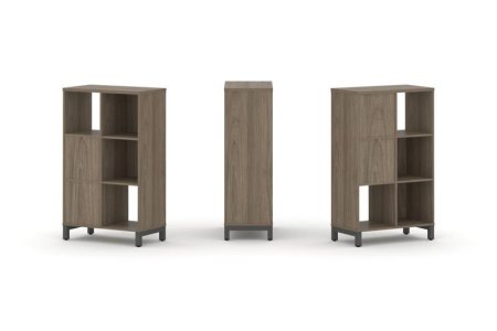 Набор стеллажа 2-х сторонний, 3 яруса SN.NSD-321 (754х400х1248) (Вяз Благородный/Металл Антрацит)