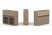 Тумба двойная + низкая надставка ES.NB.2N-2 (1500х410х1135) (Латте/Тиквуд Светлый)