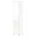 Шкаф для документов узкий со стеклом белым LT.SU-1.2 R (L) White (Вяз Благородный)
