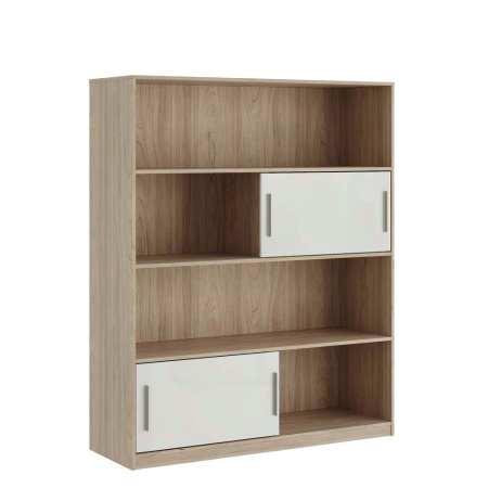 Стеллаж высокий, глянец AST33951821 (Вяз/белый)