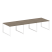 Переговорный стол 3 столешницы Metal System Style БО.ПРГ-3.2 3600x1235x750 (Дуб Наварра/Серый металл)