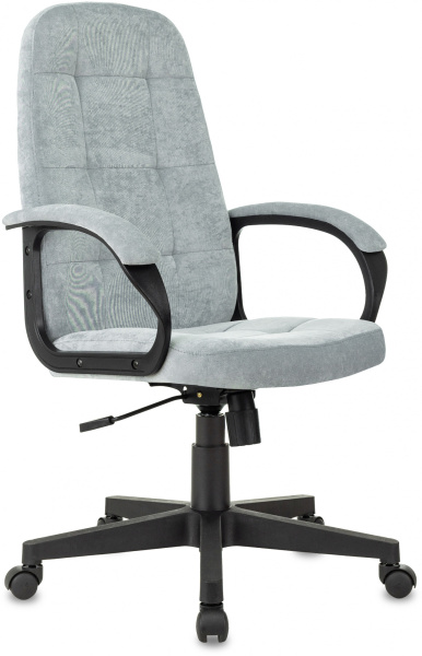 Кресло руководителя CH 002 Fabric серо-голубой Light-28 крестов. пластик (Серо-голубой)
