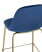 Стул полубарный Валенсия велюр синий золотые ножки (Стул полубарный Валенсия синий)