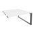 Стол-приставка двойной на О-образном м/к к опорным элем. Onix O.MO-D.SPR-3.7 1380x1475x750 (Тиквуд Темный/Белый Металл)