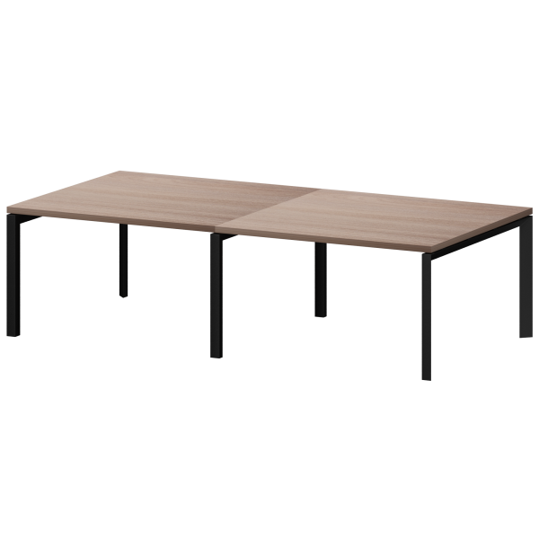 Стол переговорный на металлокаркасе Акцент КТМ-28.14.38 2800x1400x750 (Темный шимо)