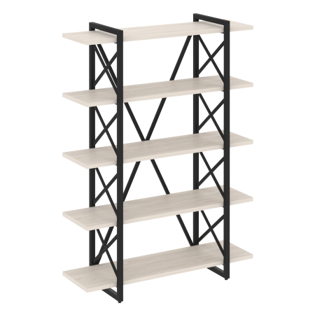 Стеллаж на регулируемых опорах-5 полок VR.L-MST.O-5.8V 1200x400x1650 (Денвер Светлый/Черный металл)
