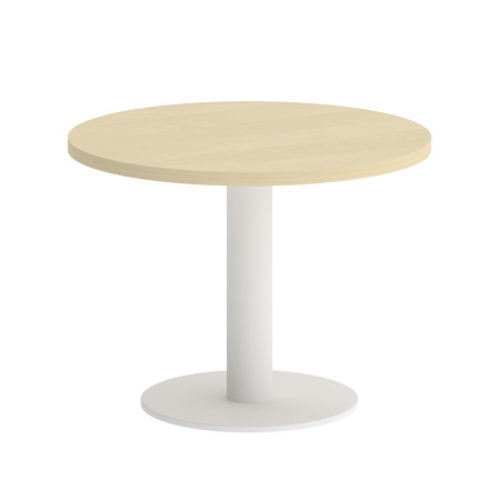 Стол журнальный круглый VR.SP-5-60.1G 600x600x450 (Клен/Белый Металл)