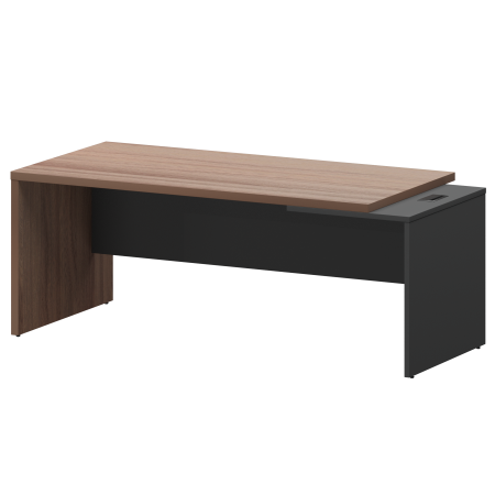 Стол руководителя правый Кортез KZ-20R 2000x900x750 (Темный шимо/Графит)