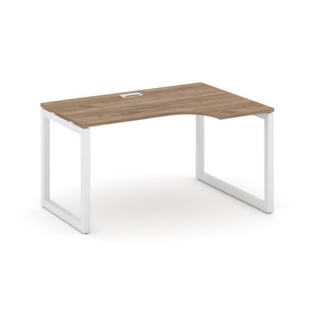 Стол рабочий эргономичный SN-5O.SPA-012(R) (1580х700/980х750) (Дуб Табак/Металл Белый)