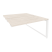Стол-приставка двойной на О-образном м/к к опорным элем. Onix O.MO-D.SPR-3.8 1380x1635x750 (Тиквуд Темный/Белый Металл)