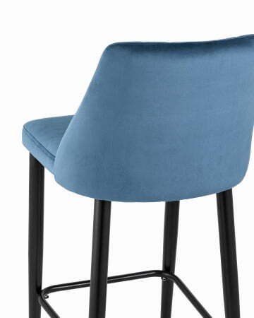 Стул полубарный Диего велюр пыльно-синий (Стул полубарный Диего синий)