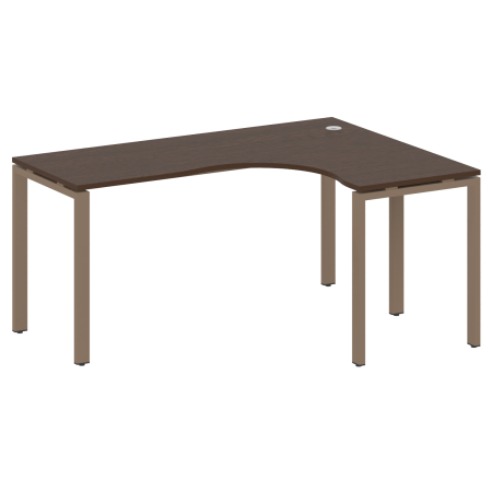 Стол криволинейный правый Metal System Style БП.СА-4 Пр 1600x1200x750 (Венге Цаво/Мокко металл)